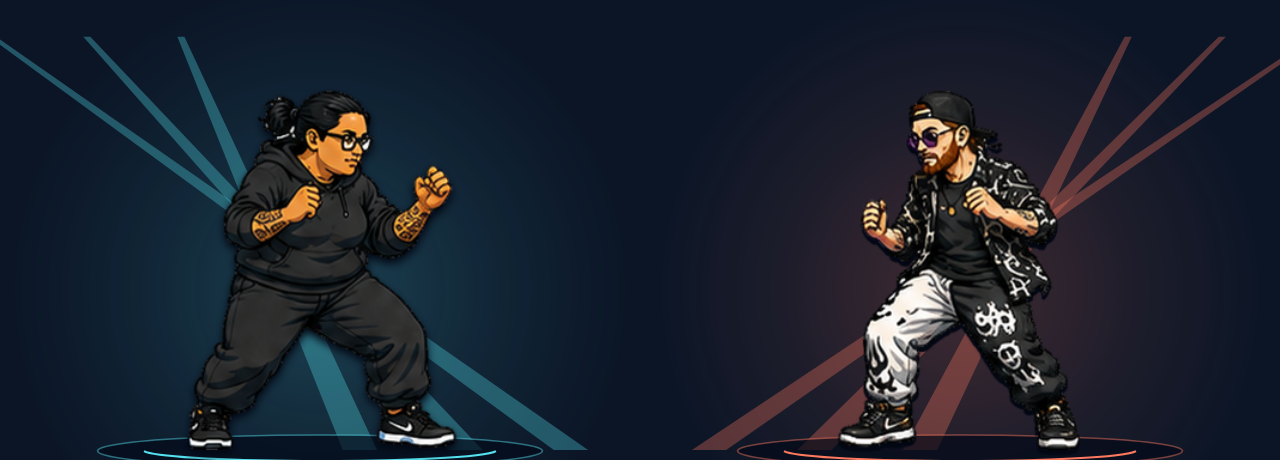 Nosay and Mr. WildFire face off in Floorbreakers